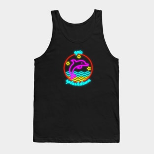 Back Dolphin: Epic Splashdown Neon Tank Top